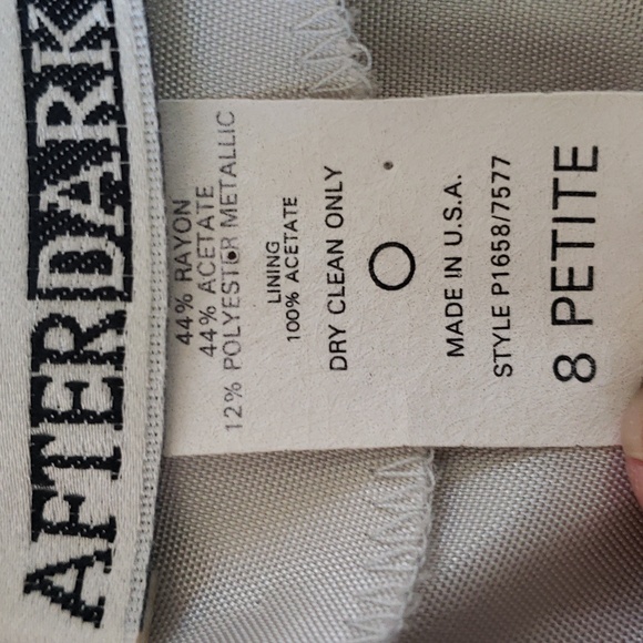 VINTAGE 90's Silver Crochet Lace Gown Dress SIZE 4 - Picture 15 of 17